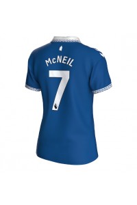 Everton Dwight McNeil #7 Voetbaltruitje Thuis tenue Dames 2023-24 Korte Mouw